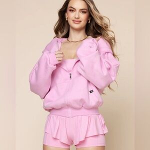 Popflex Zip Cloud Hoodie - Bubblegum